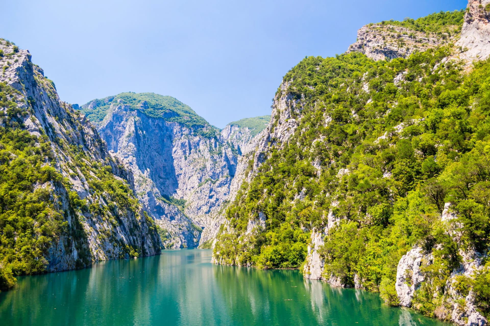 Lake Koman landscape, Albania