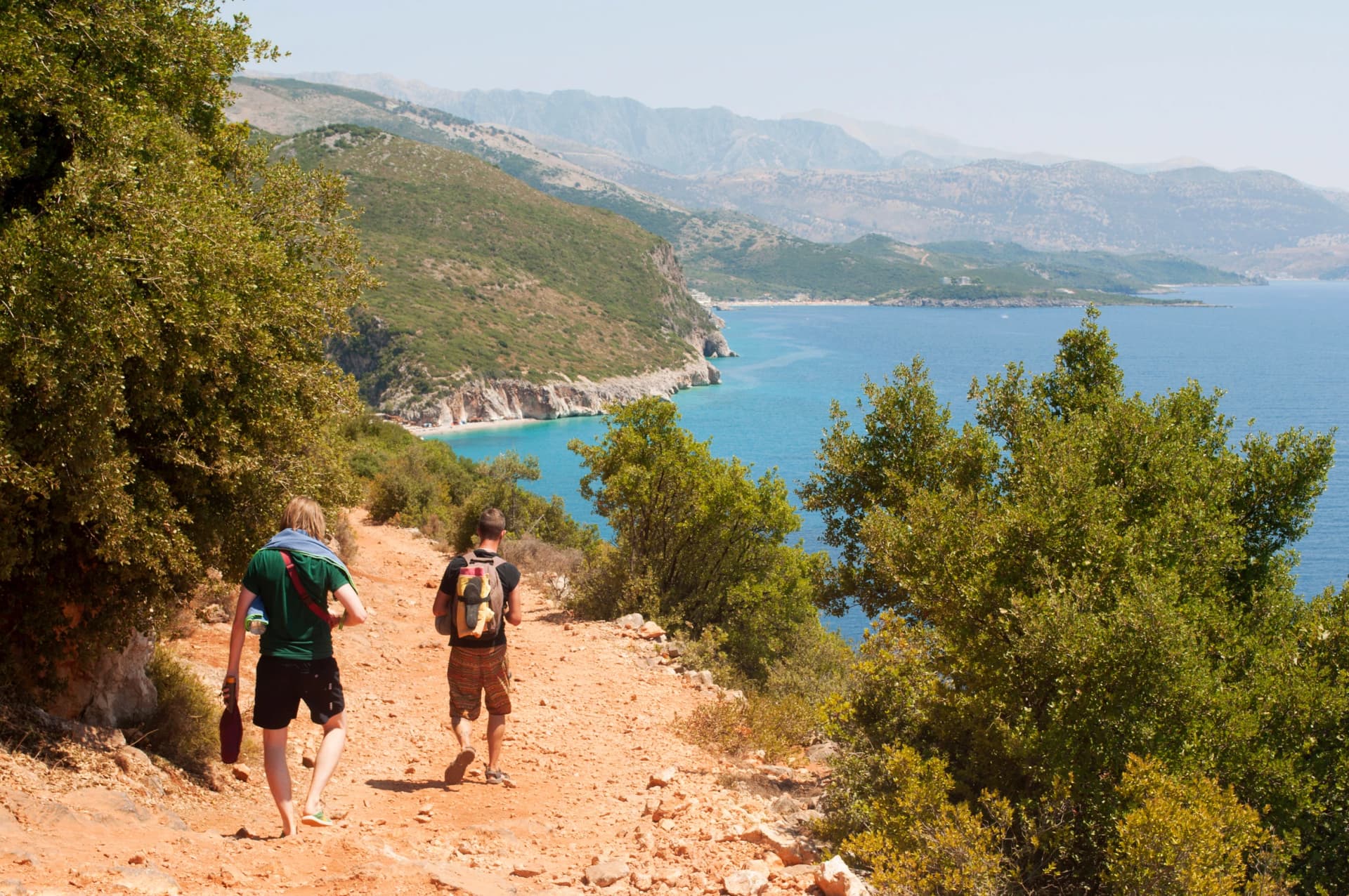 Walking to the Gjipe Beach. Himarë, Albania