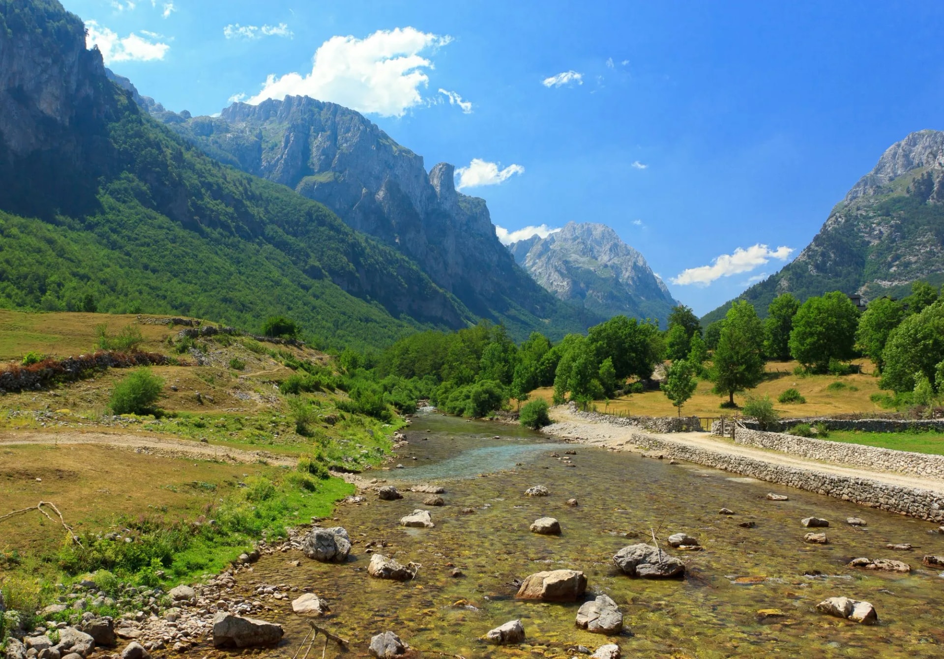 Amazing view of spring in Ropojana valley