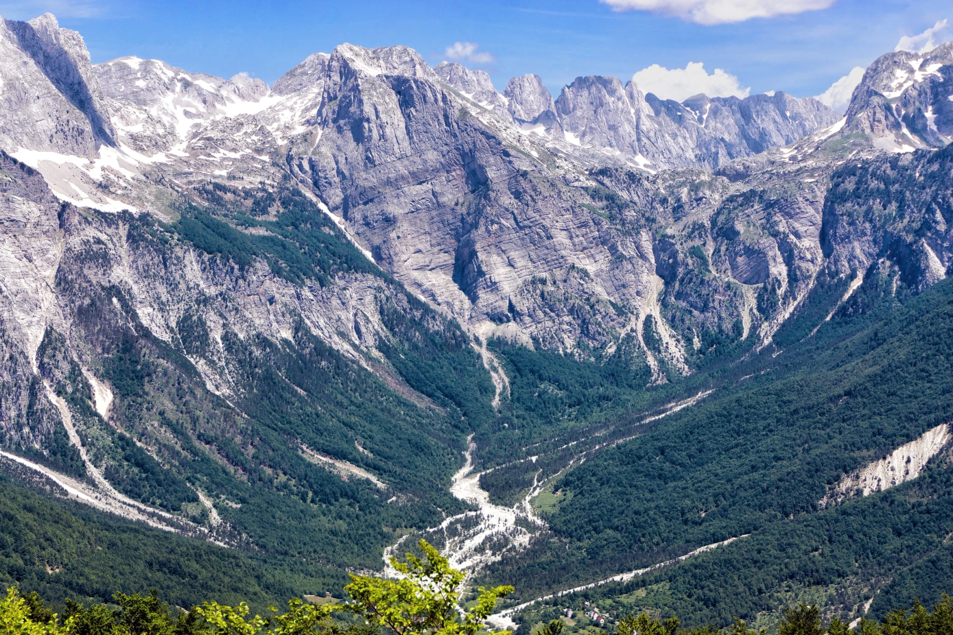 Limestone peaks above the Valbona valley
